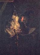 Rembrandt van rijn Selbstportrat mit toter Rohrdommel oil painting reproduction